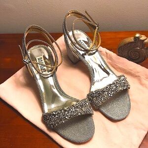 BADGLEY MISCHKA Crystal Embellished Evening Shoes